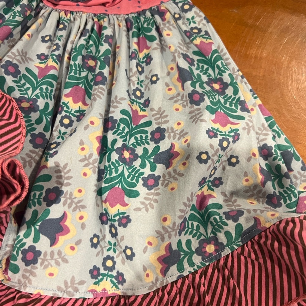 Matilda Jane put on a show cookie dress pink polka dot mixed floral print 6 - Picture 7 of 9